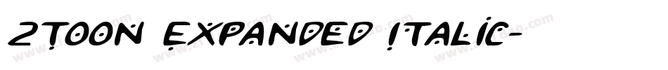 2Toon Expanded Italic字体转换